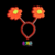 VINCHA RESORTE FLOR PRIMAVERA FLUO X6