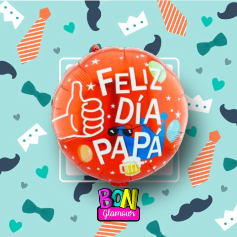 GLOBO FELIZ DÍA PAPÁ 45CM X1