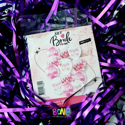 SET GLOBOS BRIDE TO BE X12