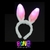 VINCHA CONEJO PELUCHE ROSA LUMINOSA LED X1