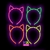 VINCHA PLASTICA FLUO GATITO X1