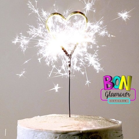 VELAS SPARKLE CORAZÓN X1