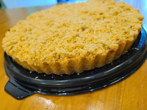 Torta crumble de manzanas sin lactosa