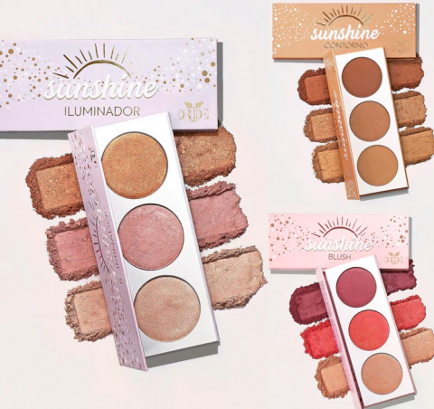 Paleta Sunshine Blush Contorno Iluminador - DRIDE