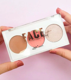 Paleta Contorno Blush e Iluminador Face Kit 2 - Luv Beauty - Maquiagem e Cosméticos | Z Makeup