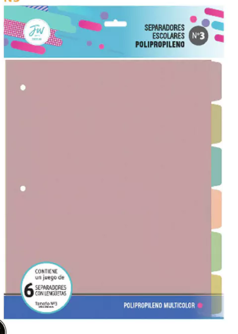 FW SEPARADOR N 3 PLASTICO X6 UNIDADES