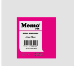 MEMO FIX 75*75 COLRES FLUO