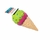 HELADO VERDE Y ROSA CON CHIFLE