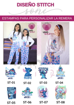 Pijama de Invierno Stitch con Pantuflas Uno mas Uno