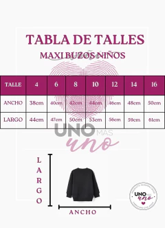 Maxi buzo doble frisa Mafalda