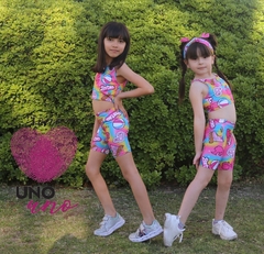 Conjunto Biker y Top Barbie lycra - Uno+Uno