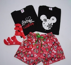Pijama navidad mickey negro