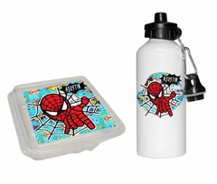 Combo Botella aluminio + tupper Spiderman - comprar online