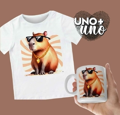 Remera Capybara capibara + Taza - comprar online