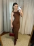 Vestido Midi Canelado Frente Única - Glam