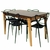 Combo mesa escandinava 1.20m + 4 sillas allegra