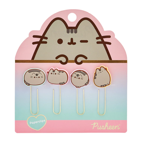 FUN PAPER CLIPS X 4 PUSHEEN BY MOOVING