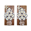 Kit 2 Quadros Vaso de Flores Brancas e Borboleta Madeira 20x40cm - comprar online