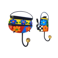 Kit 2 Cabideiros Porta Pano de Prato Cozinha Panela e Chaleira Amarelo - comprar online