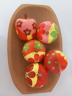 FRUTA MADEIRA MAÇÃ PATCHWORK UNIDADE na internet