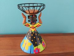 BONECA FRUTEIRA 40 CM CESTA NA CABEÇA TERERÊ - Porão da Arte - Lécio e Alcinéia