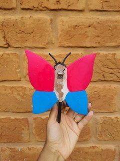 CABIDE BORBOLETA ROSA - Porão da Arte - Lécio e Alcinéia