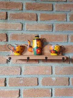 MINI PRATELEIRA PORTA CANECAS BULE TONS TERROSOS - comprar online