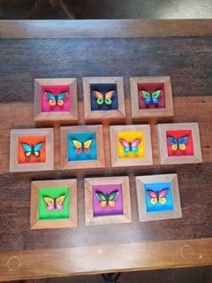 KIT 5 QUADRINHOS BORBOLETA 17X17CM OPÇÃO 1 - comprar online