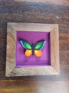 KIT 5 QUADRINHOS BORBOLETA 17X17CM OPÇÃO 1 - comprar online