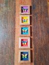 KIT 5 QUADRINHOS BORBOLETA 17X17CM OPÇÃO 1