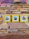 KIT 3 QUADRINHOS AMARELO 20X20CM