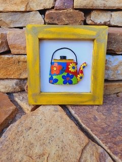 KIT 3 QUADRINHOS AMARELO 20X20CM - Porão da Arte - Lécio e Alcinéia