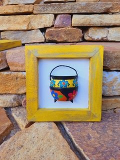 KIT 3 QUADRINHOS AMARELO 20X20CM - Porão da Arte - Lécio e Alcinéia