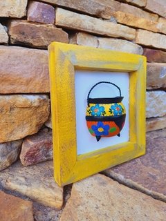 KIT 3 QUADRINHOS AMARELO 20X20CM