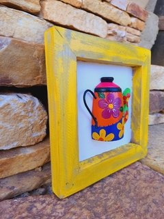 KIT 3 QUADRINHOS AMARELO 20X20CM na internet