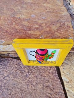 KIT 3 QUADRINHOS AMARELO 20X20CM