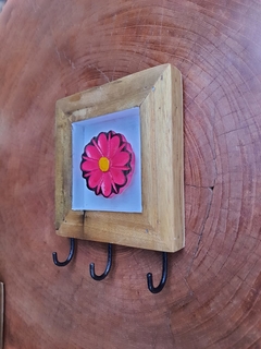Porta-chaves Quadro de Flor 3 ganchos na internet