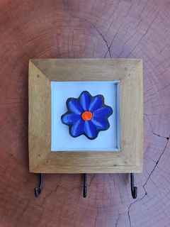 Porta-chaves Quadro de Flor 3 ganchos - comprar online
