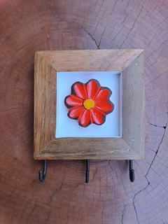 Porta-chaves Quadro de Flor 3 ganchos - loja online