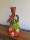 Boneca Fruteira 50 CM Turbante Colorida