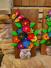 Quadro Vaso de Flores e Borboleta 20x40cm unidade