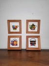 KIT 4 Quadros Cozinha 20X20CM