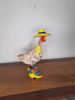 Galinha de Chapéu 30 cm Amarelo Limão
