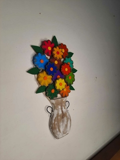 Quadro Jarro de Flores Grande 47cm na internet