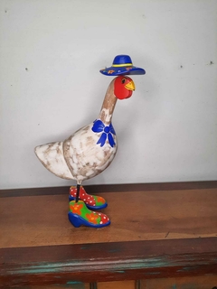Galinha de Chapéu 44 cm Azul Escuro