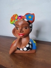 Boneca Namoradeira Turbante Colorido 20 cm Pele Pintada