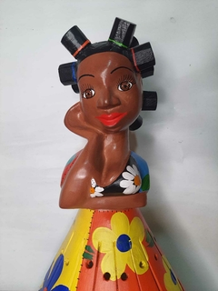 Imagem do Boneca Luminária 50 cm em Madeira Cabelo Colorida