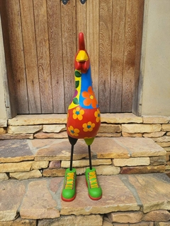Galo Gigante de Botas 90cm em Madeira Colorido - comprar online