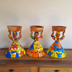 Boneca Camponesa Luminária P lenço laranja claro - comprar online