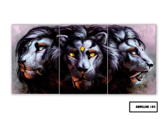 Tríptico simple Leones 102 - comprar online